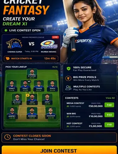 Joy Rummy (joy rummy win) fantasy cricket & matchday visual 3